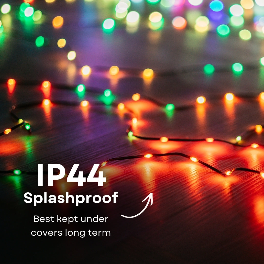 IP44-rated fairy lights, best kept indoors or undercover