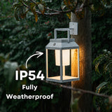 IP54 weatherproof rating showcase for the Solar Glow Lantern