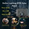 10m solar LED festoon string lights with vintage bulbs and ETFE Solar Panel