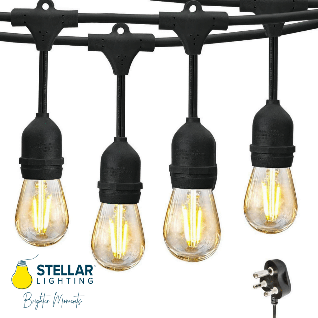 String Lighting - 20m LED Festoon Outdoor Drop String Lights