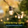 Stellar Lighting Wedding 20 LED Festoon Retro Bulb White String Lights - 20m