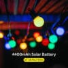 Stellar Lighting Solar 10 Multi-Colour LED Festoon Bulb String Lights - 10m