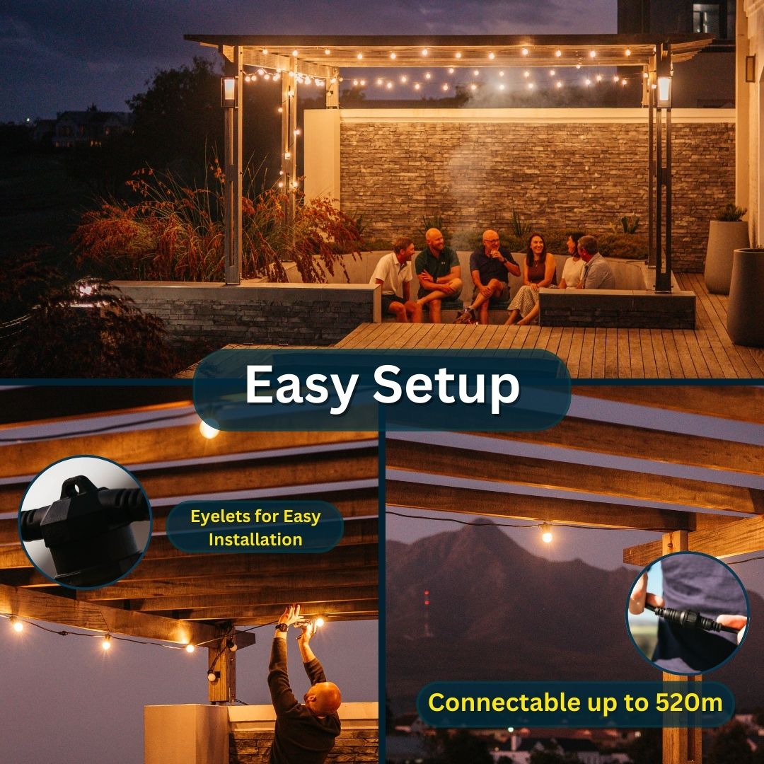 Stellar Lighting 10 LED Festoon Retro Bulb String Lights - 10m Warm White Outdoor String Lights Stellar Lighting 10 LED Festoon Retro Bulb String Lights - 10m Warm White Outdoor String Lights in South Africa