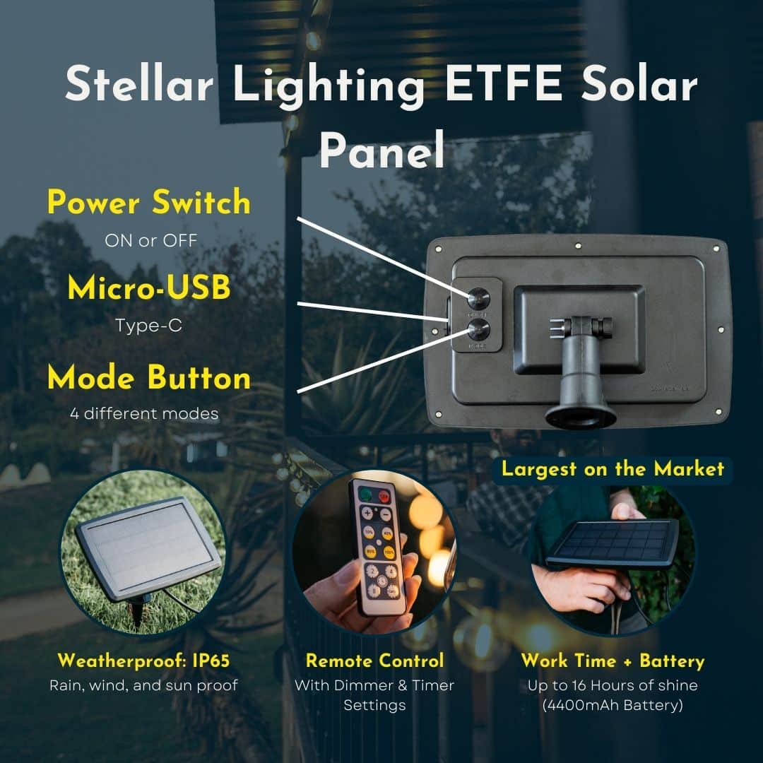 Stellar Lighting Warm White 25 Globe LED Bulbs String Light - 10m Outdoor Garden Patio Lights