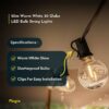 Warm white LED bulbs string lights for outdoor garden patio - 10m length