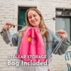 Pink Stellar Storage Bag for Solar String Lights – Durable & Portable