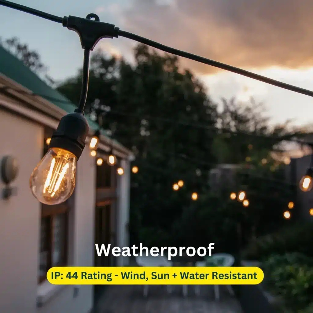 String Lighting - 20m LED Festoon Outdoor Drop String Lights