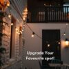 Solar Festoon String Lights with Warm White Glow Warm white solar festoon string lights creating a cosy outdoor glow.