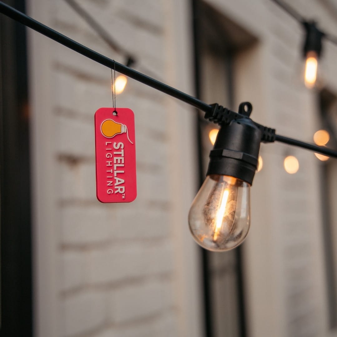 Solar Festoon String Lights with Warm White Glow Warm white solar festoon string lights creating a cosy outdoor glow.