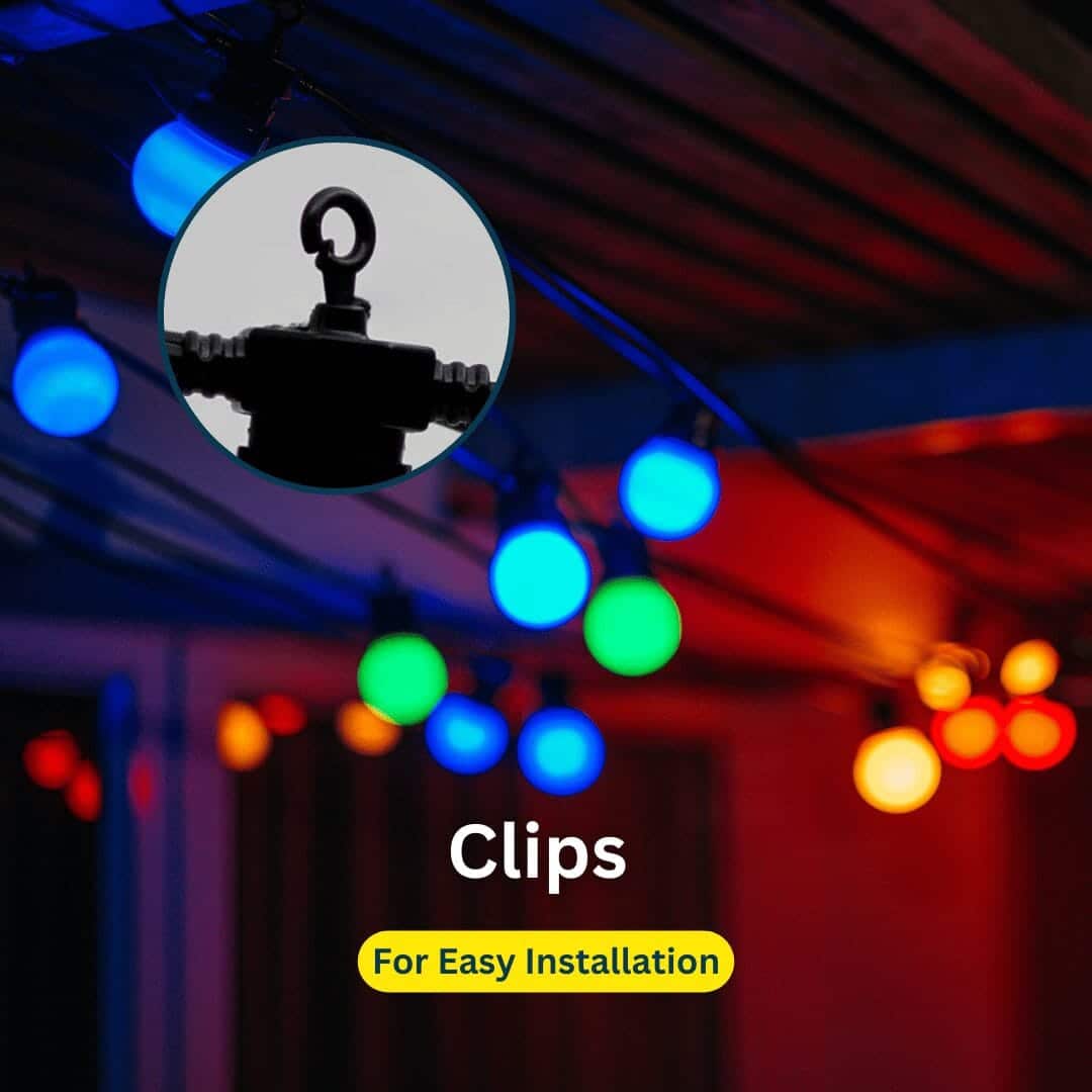 Stellar Lighting Solar 10 Multi-Colour LED Festoon Bulb String Lights - 10m