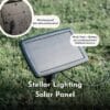 Solar panel for Stellar Lighting Solar Multicolour Festoon String Lights — ETFE high-efficiency panel with ground stake for South African garden installation