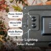 Solar panel for Stellar Lighting Solar Multicolour Festoon String Lights — ETFE high-efficiency panel with ground stake for South African garden installation