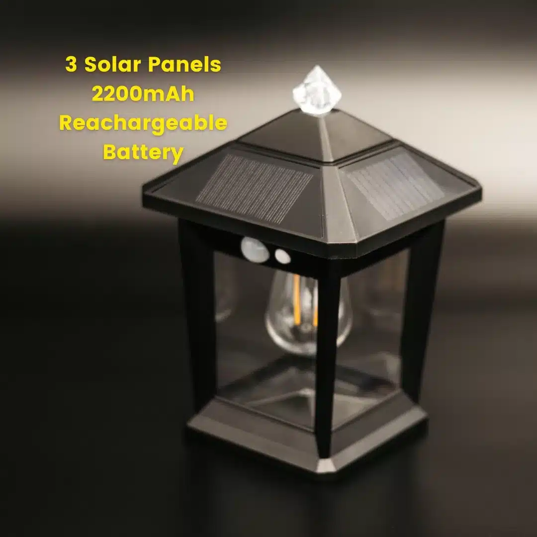 Stellar Lighting Solar Rechargeable LED Wall Lantern Light