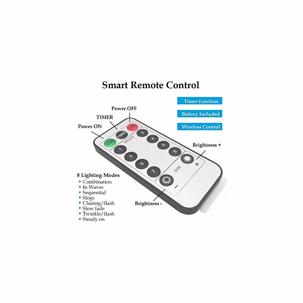 Rechargeable Moon + Star Curtain String Lights - USB & Battery Moon and star curtain string lights powered by USB and battery