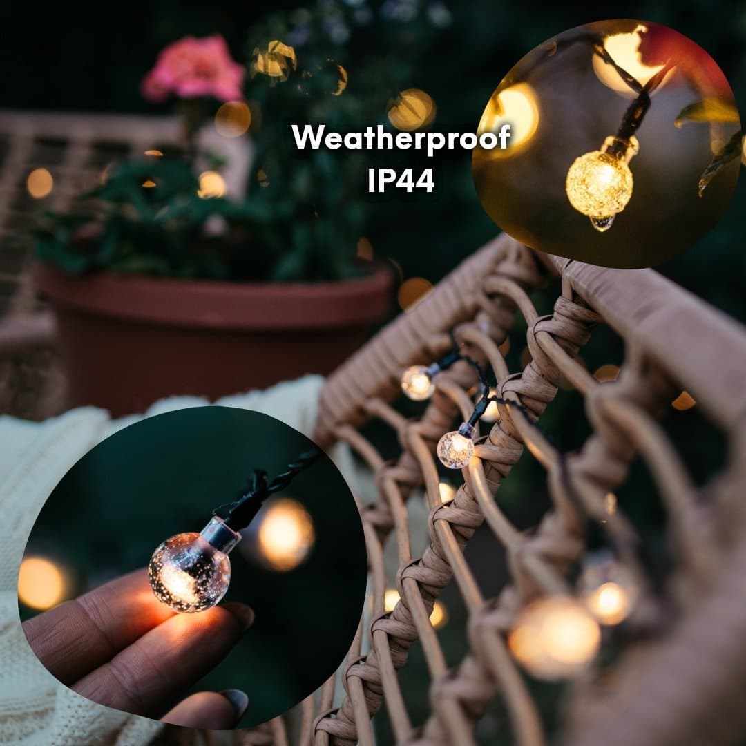 IP44 Solar Bubble Ball Fairy Lights Outdoor