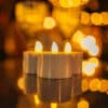 Six-pack of Weatherproof solar tea light candles