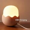 Soft silicone kids Egg night light with warm glow