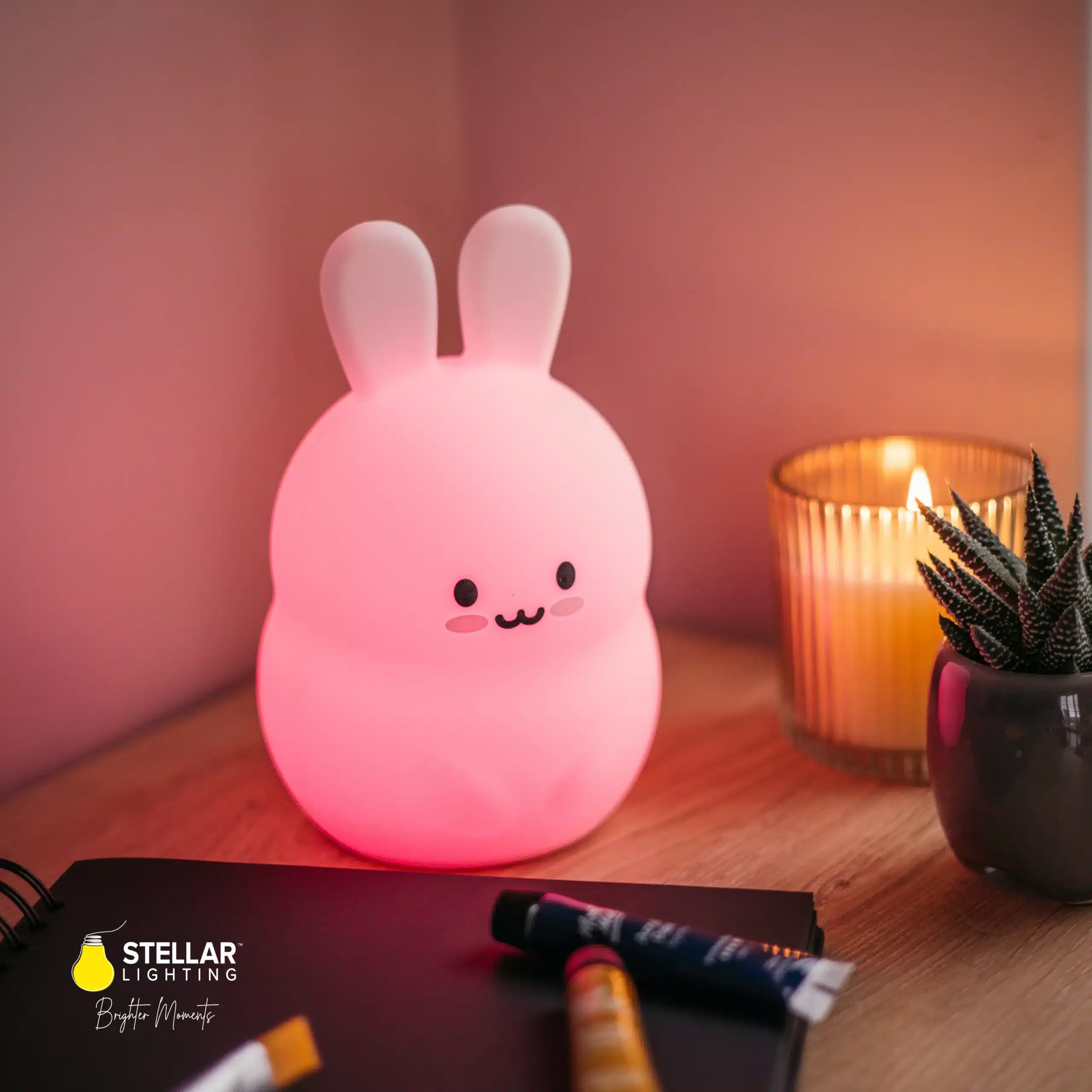 Rechargeable LED Kids BUNNY Night Light by Stellar Lighting