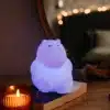 Rechargeable LED Kids HIPPO Night Light by Stellar Lighting