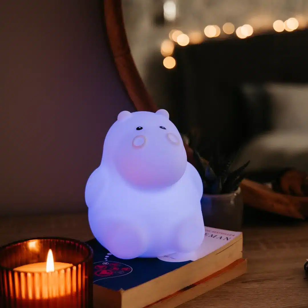 Rechargeable LED Kids HIPPO Night Light by Stellar Lighting