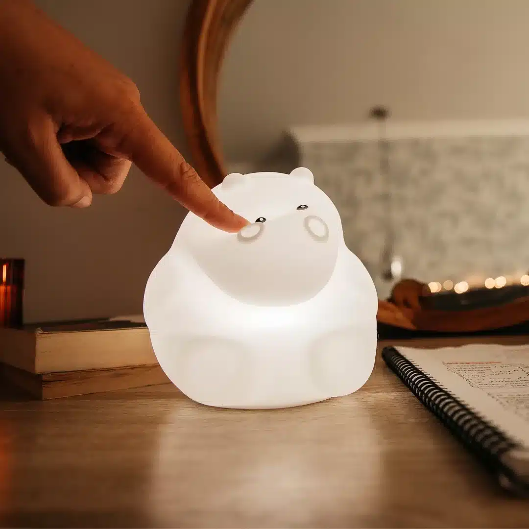 Rechargeable LED Kids HIPPO Night Light by Stellar Lighting