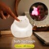 Rechargeable LED Kids HIPPO Night Light by Stellar Lighting