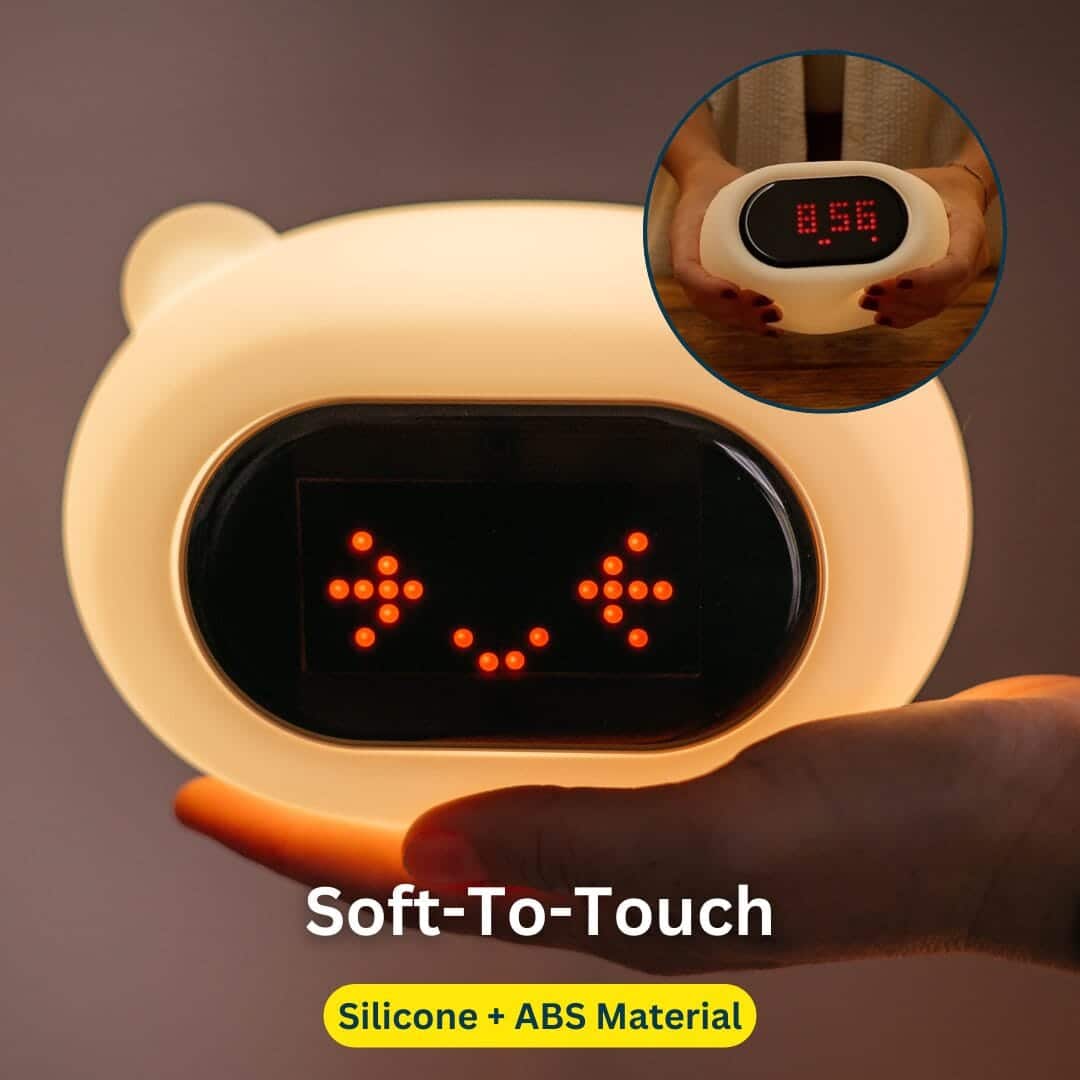 Rechargeable LED Kids CLOCK Night Light with talking