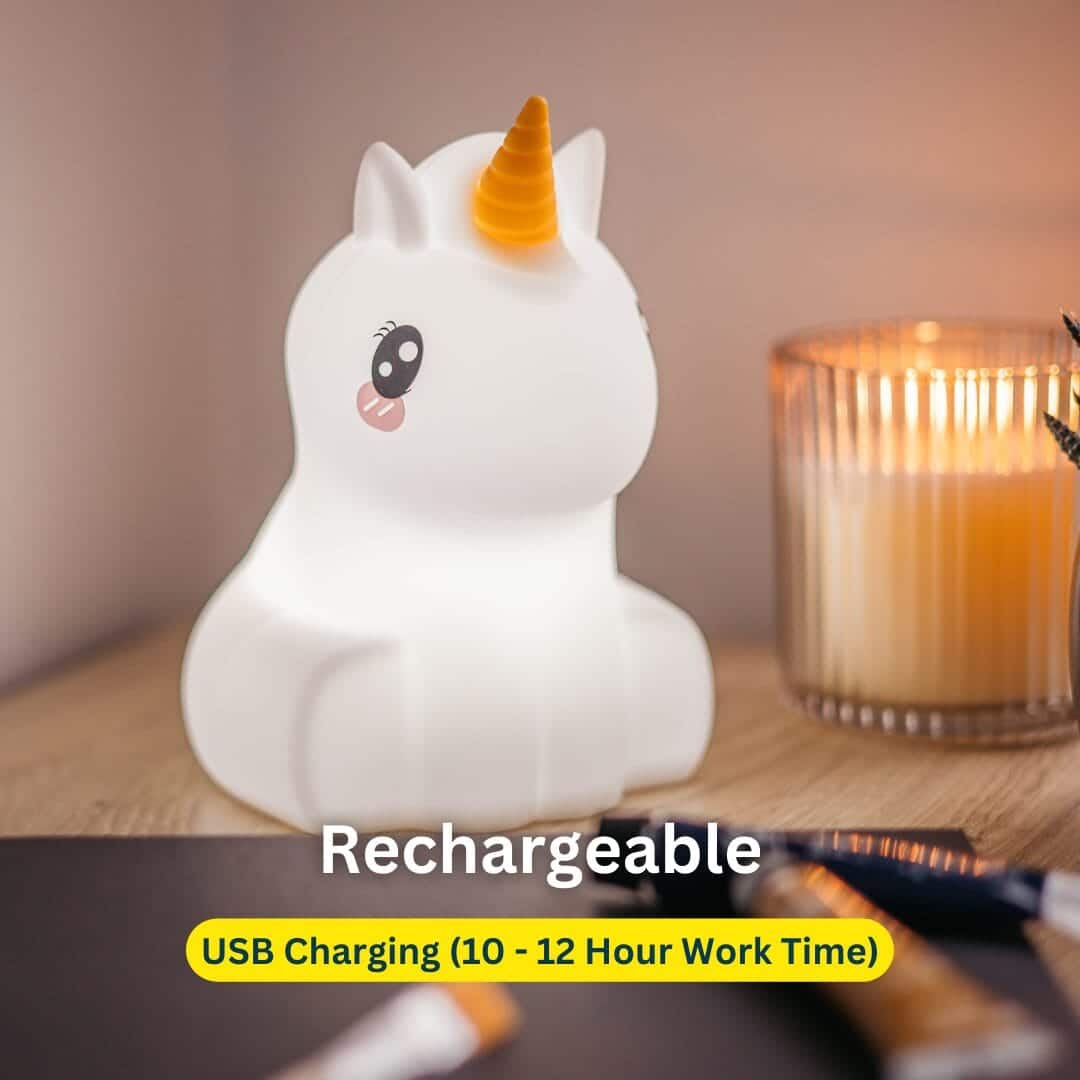 Rechargeable LED Kids UNICORN Night Light by Stellar Lighting