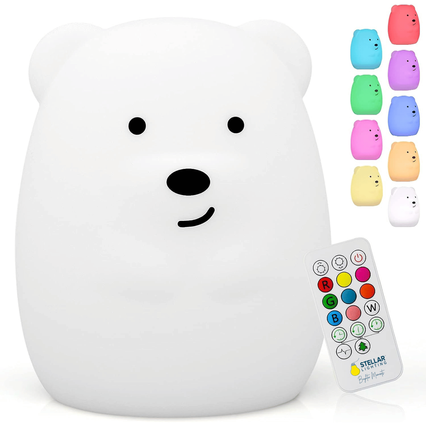 Rechargeable LED Kids BEAR Night Light by Stellar Lighting