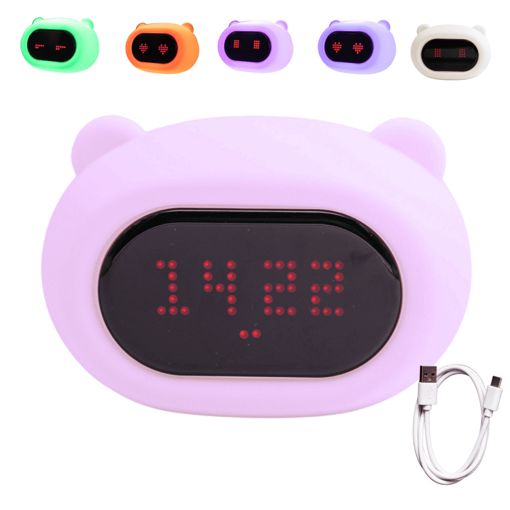 Night Light Bedtime with Rechargeable LED Kids CLOCK