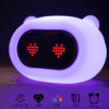 Rechargeable LED Kids CLOCK Night Light on bedside table