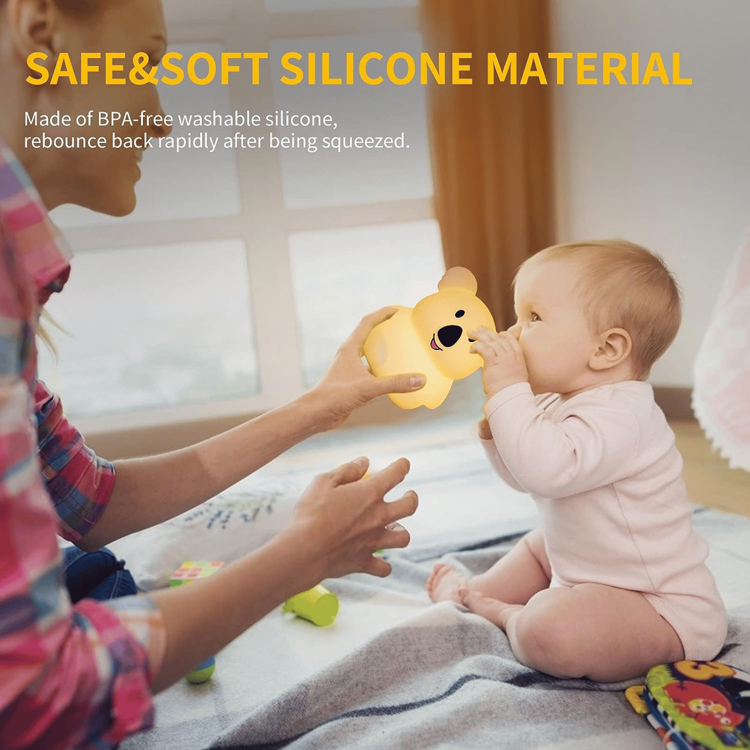 Adorable koala-shaped night light emitting a soft glow