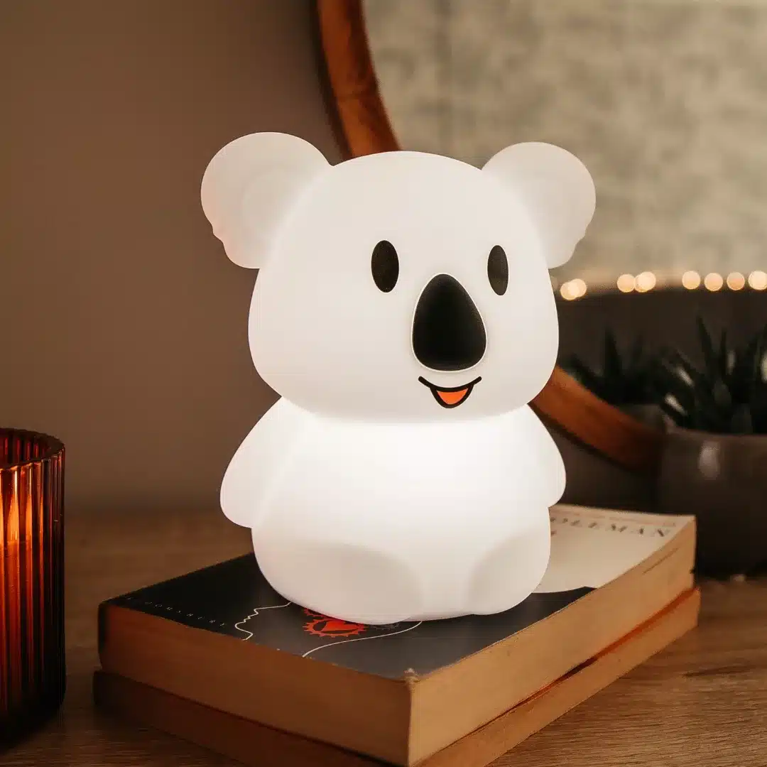 Stellar Lighting Rechargeable LED Kids KOALA Night Light Adorable koala-shaped night light emitting a soft glow