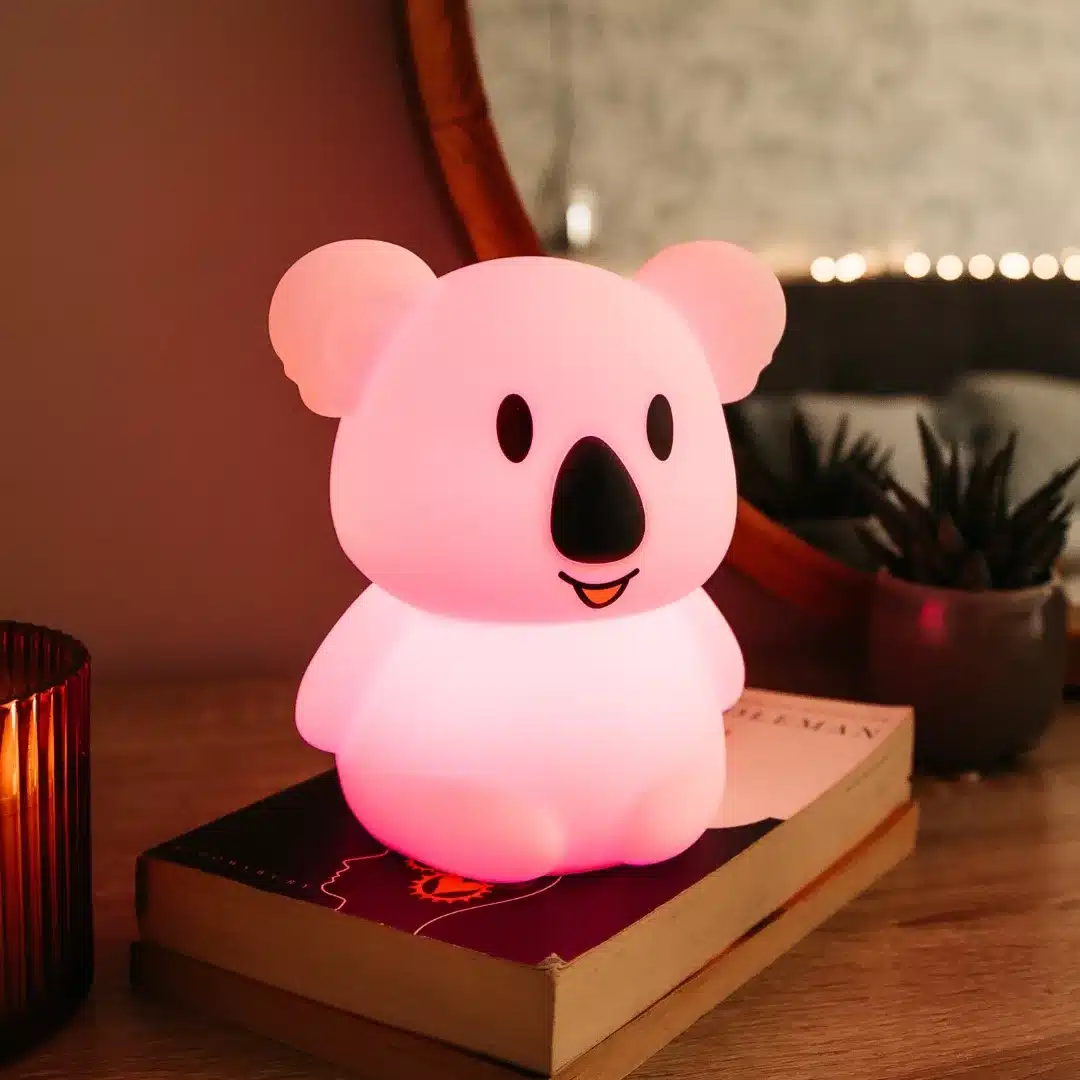 Stellar Lighting Rechargeable LED Kids KOALA Night Light Adorable koala-shaped night light emitting a soft glow