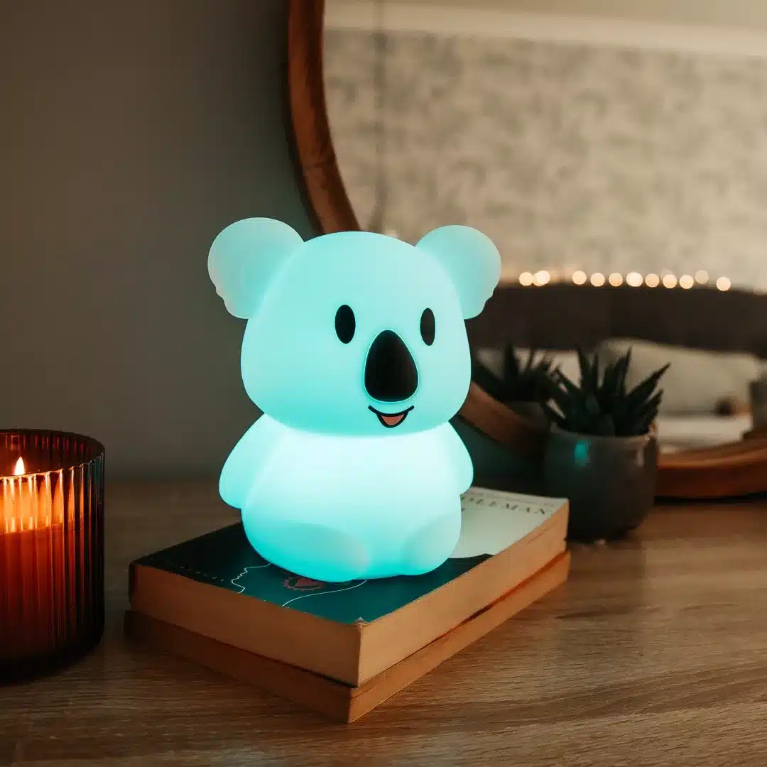 Stellar Lighting Rechargeable LED Kids KOALA Night Light Adorable koala-shaped night light emitting a soft glow