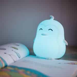 Soft silicone kids Penguin night light with warm glow