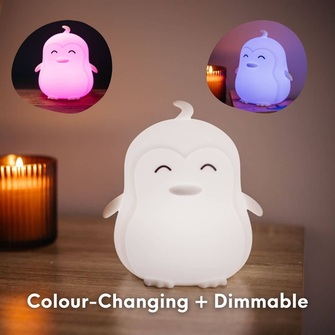 Penguin Night Light with multiple colour modes – 8 vibrant options for kids