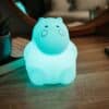 Hippo Night Light for kids – soft, colorful, rechargeable bedtime companion