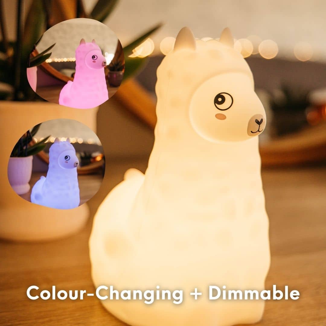 Llama Night Light with multiple colour modes – 8 vibrant options for kids