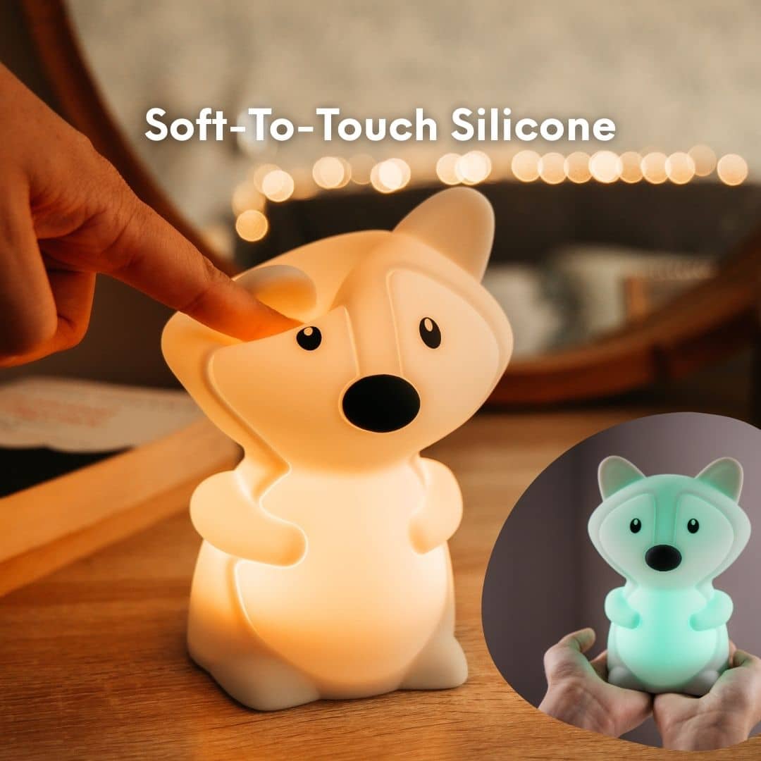 Fox Night Light for kids – soft, colorful, rechargeable bedtime companion