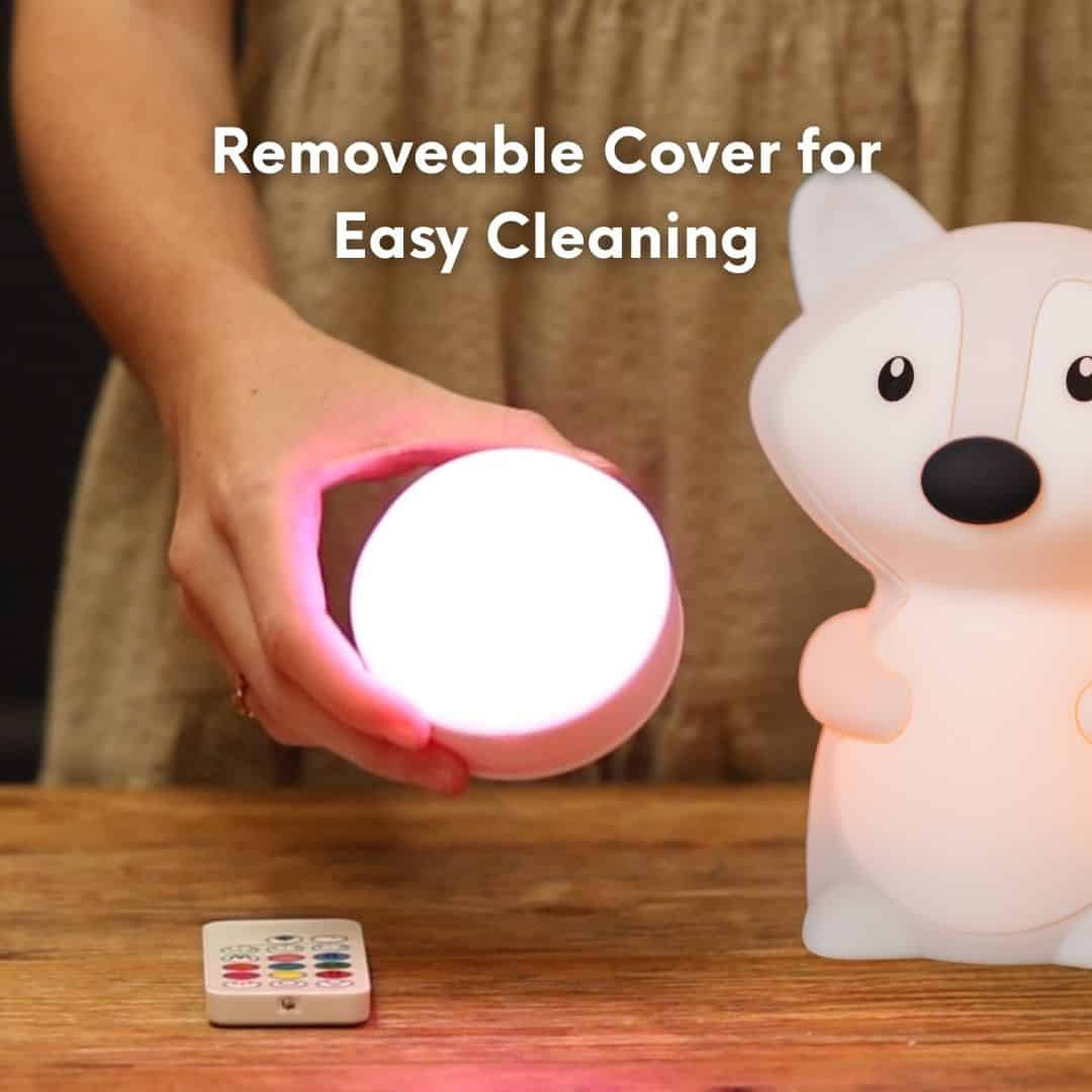 Detachable and machine-washable silicone Fox Night Light