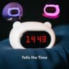 Bear shaped kids clock night light for bedroom comfort and soft bedtime lighting