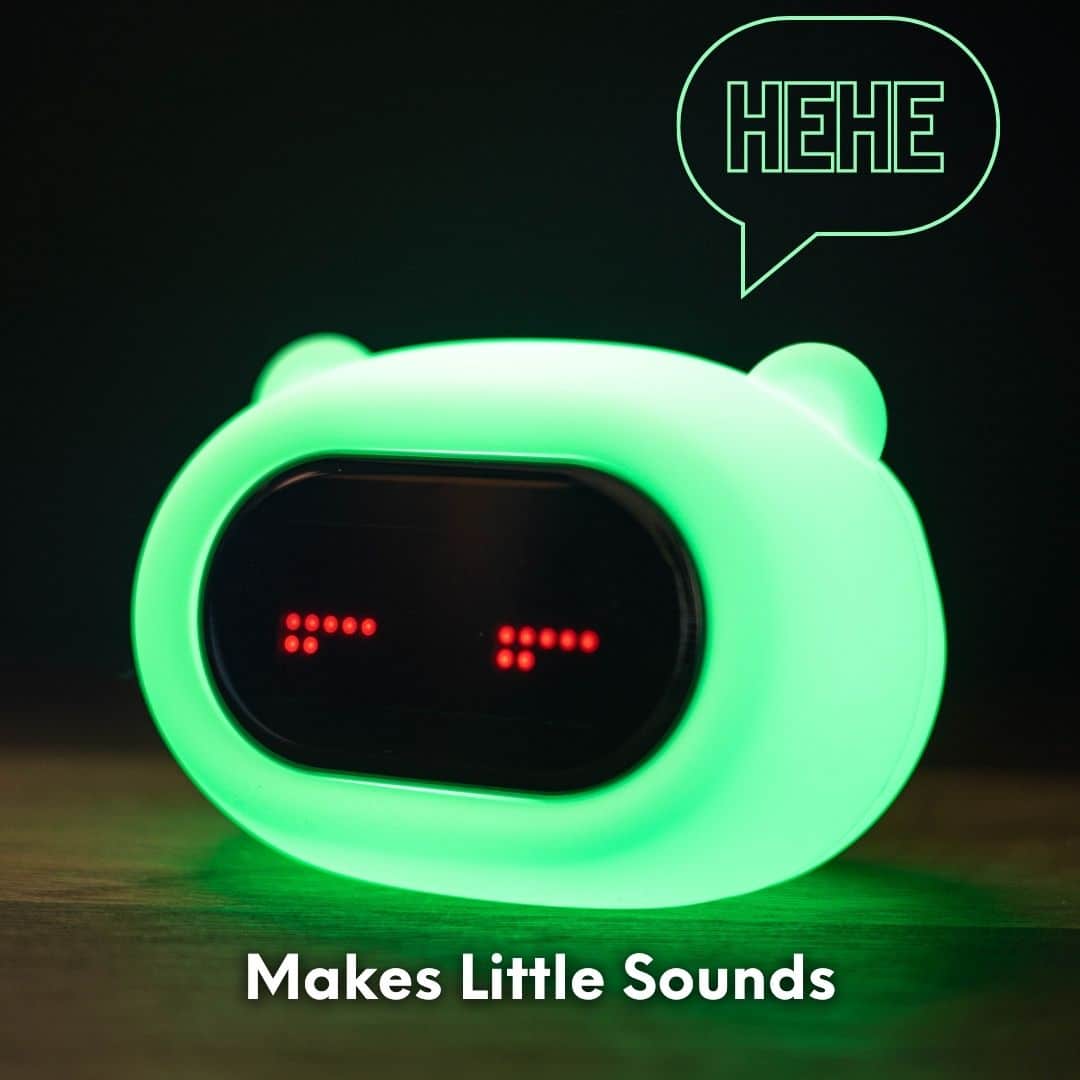 Bear shaped kids clock night light for bedroom comfort and soft bedtime lighting