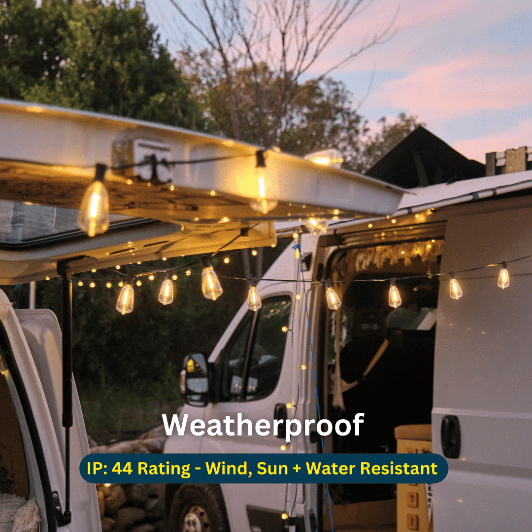 10m vintage LED bulb string lights for outdoor garden use.