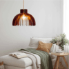 Scandinavian Style Modern Bowl Chandelier Pendant Light Stellar Lighting Scandinavian Style Modern Bowl Chandelier Pendant Light in Medium Oak Brown