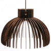Scandinavian Style Modern Bowl Chandelier Pendant Light Stellar Lighting Scandinavian Style Modern Bowl Chandelier Pendant Light in Medium Oak Brown