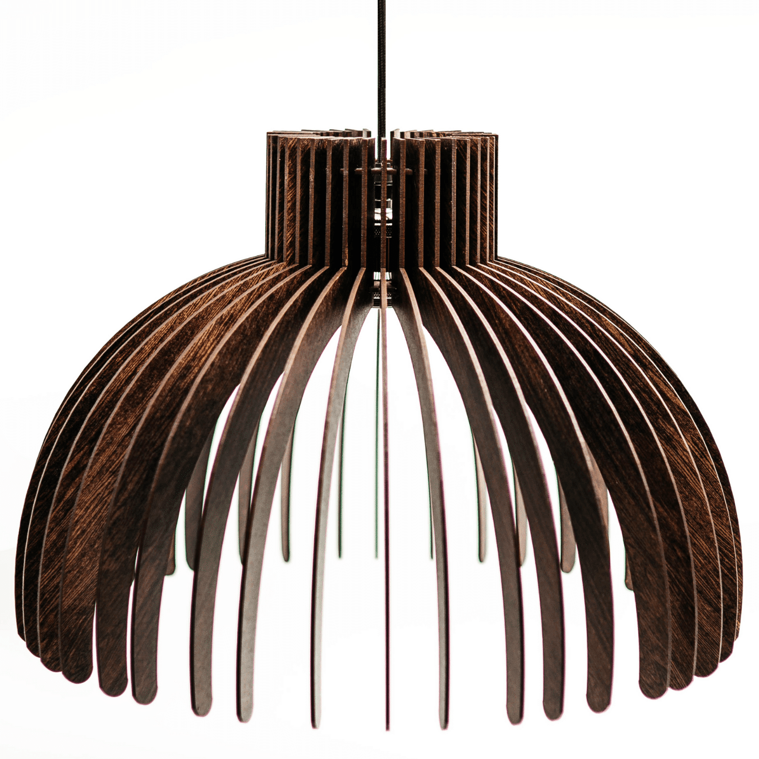 Scandinavian Style Modern Bowl Chandelier Pendant Light Stellar Lighting Scandinavian Style Modern Bowl Chandelier Pendant Light in Medium Oak Brown