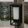 Solar Outdoor LED Wall Lantern Light with Warm White Bulb