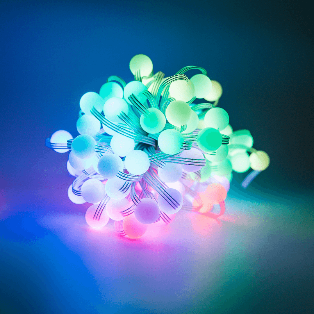 5m Multi-Colour RGB Bubble Ball LED Fairy Lights