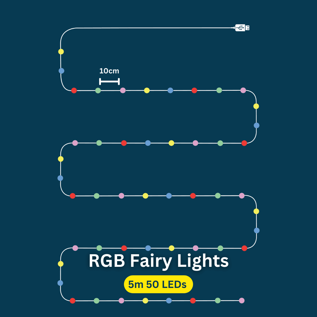 5m Multi-Colour RGB Bubble Ball LED Fairy Lights